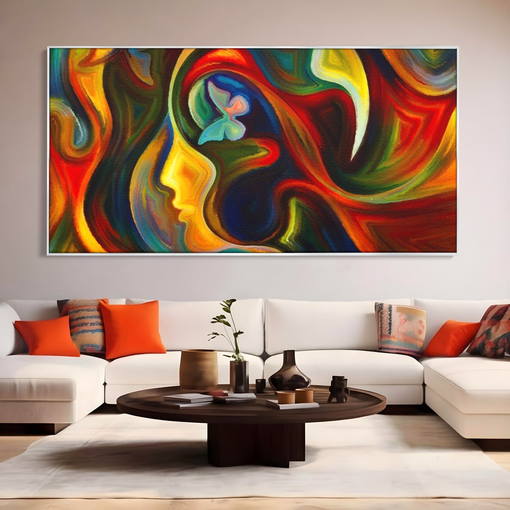 Tablou Canvas Premium LuxCanva® A1092, Butterfly Dream ,  Abstract, Fluturi, Vis Colorat, Culori Vibrante