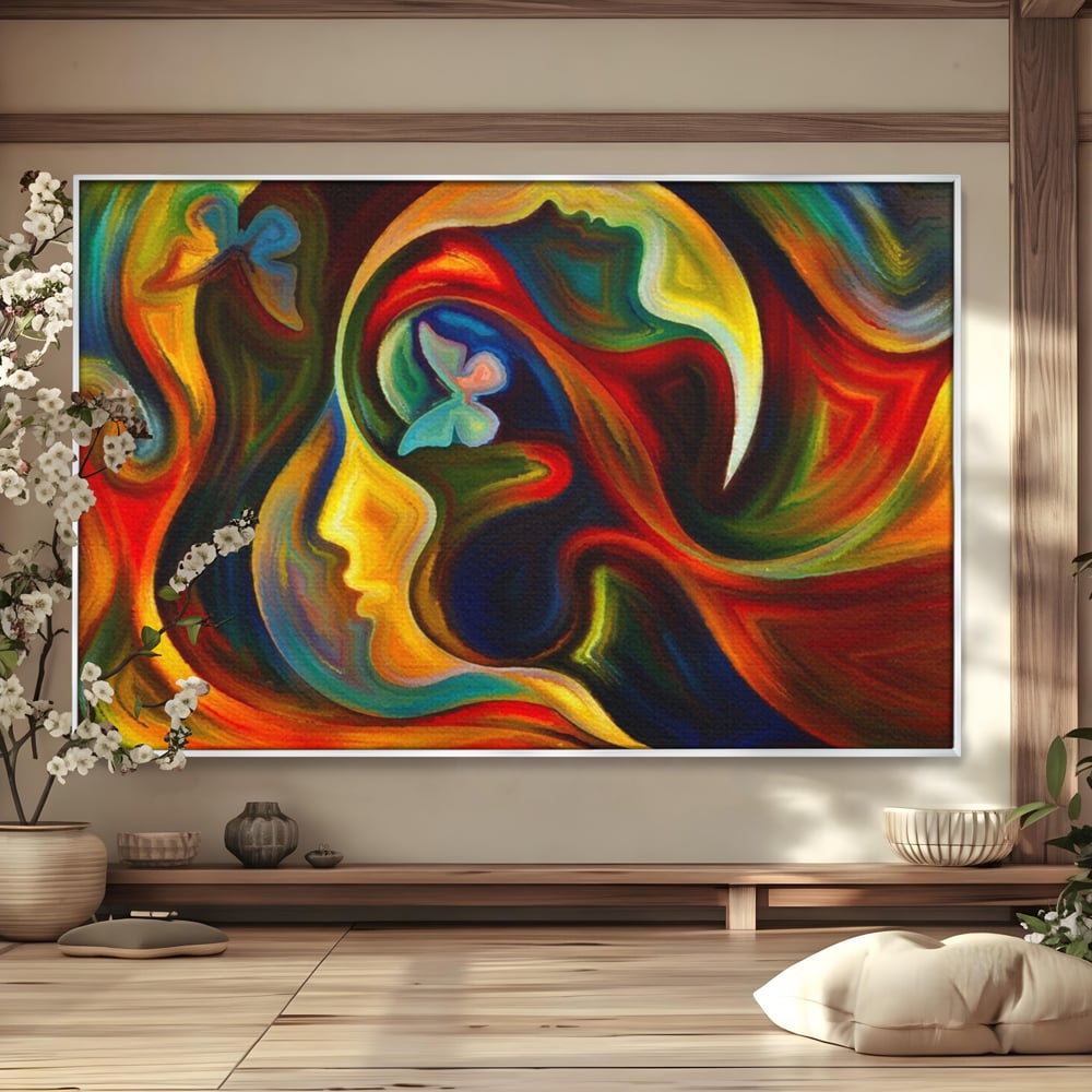 Tablou Canvas Premium LuxCanva® A1092, Butterfly Dream ,  Abstract, Fluturi, Vis Colorat, Culori Vibrante