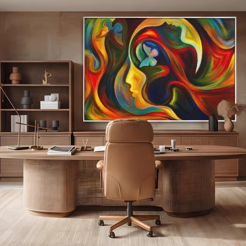 Tablou Canvas Premium LuxCanva® A1092, Butterfly Dream ,  Abstract, Fluturi, Vis Colorat, Culori Vibrante
