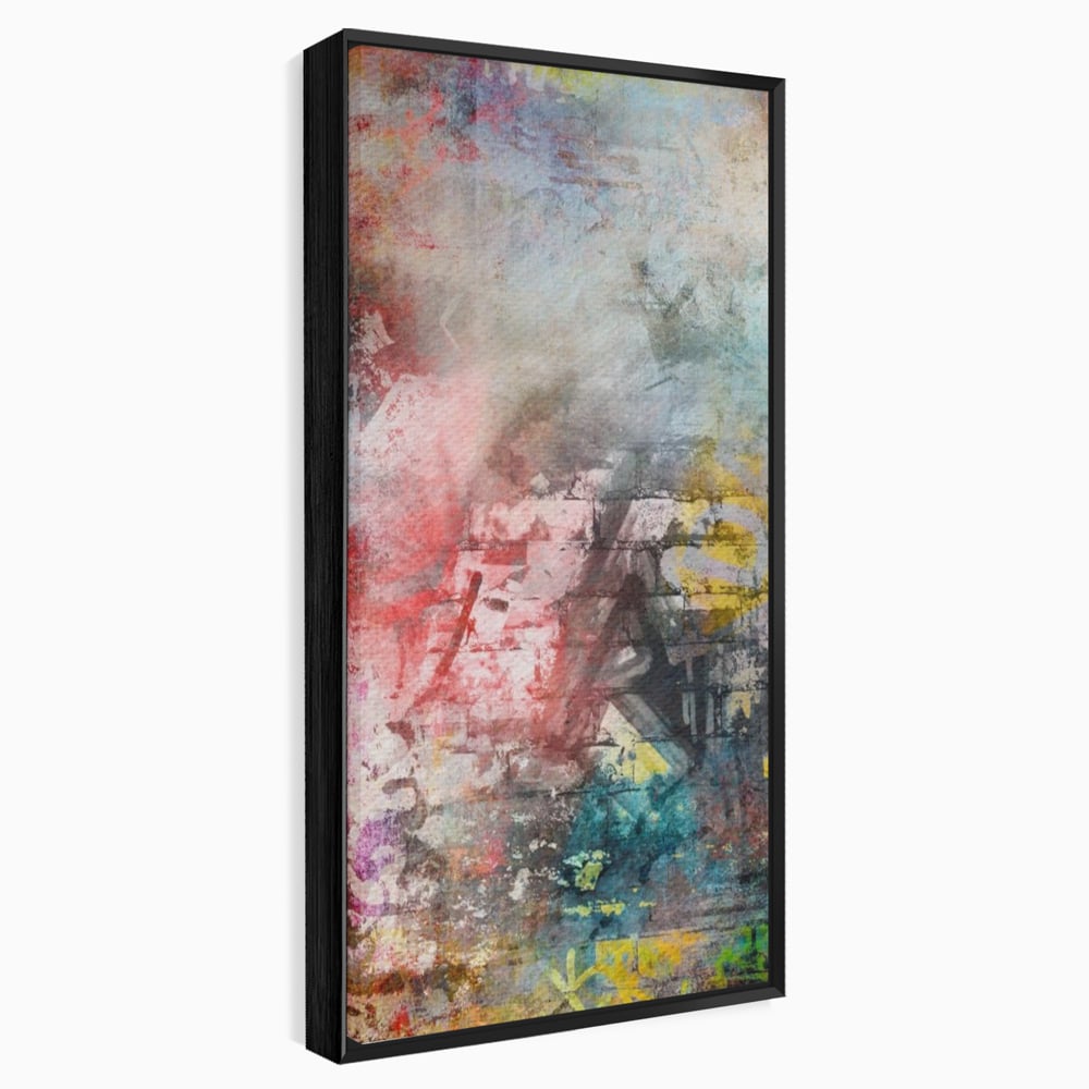 Tablou Canvas Premium LuxCanva® A1093, Perete Colorat , Arta Abstracta, Culoare, Culori Vibrante