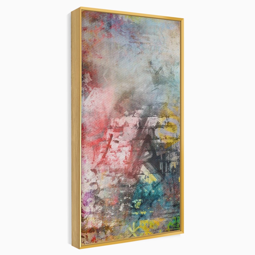 Tablou Canvas Premium LuxCanva® A1093, Perete Colorat , Arta Abstracta, Culoare, Culori Vibrante