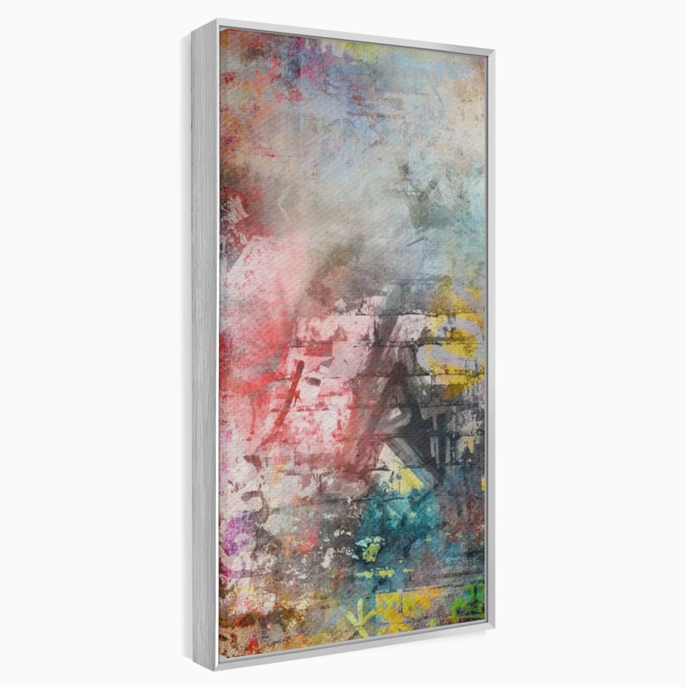 Tablou Canvas Premium LuxCanva® A1093, Perete Colorat , Arta Abstracta, Culoare, Culori Vibrante
