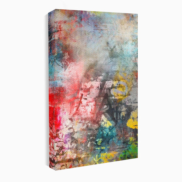 Tablou Canvas Premium LuxCanva® A1093, Perete Colorat , Arta Abstracta, Culoare, Culori Vibrante