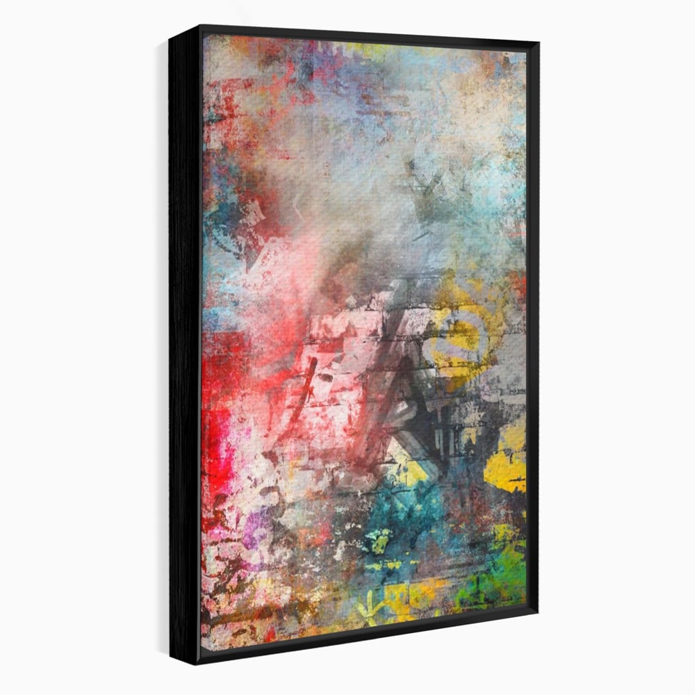 Tablou Canvas Premium LuxCanva® A1093, Perete Colorat , Arta Abstracta, Culoare, Culori Vibrante