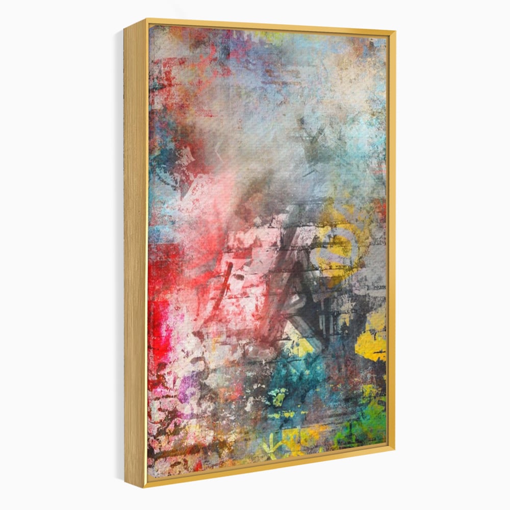 Tablou Canvas Premium LuxCanva® A1093, Perete Colorat , Arta Abstracta, Culoare, Culori Vibrante