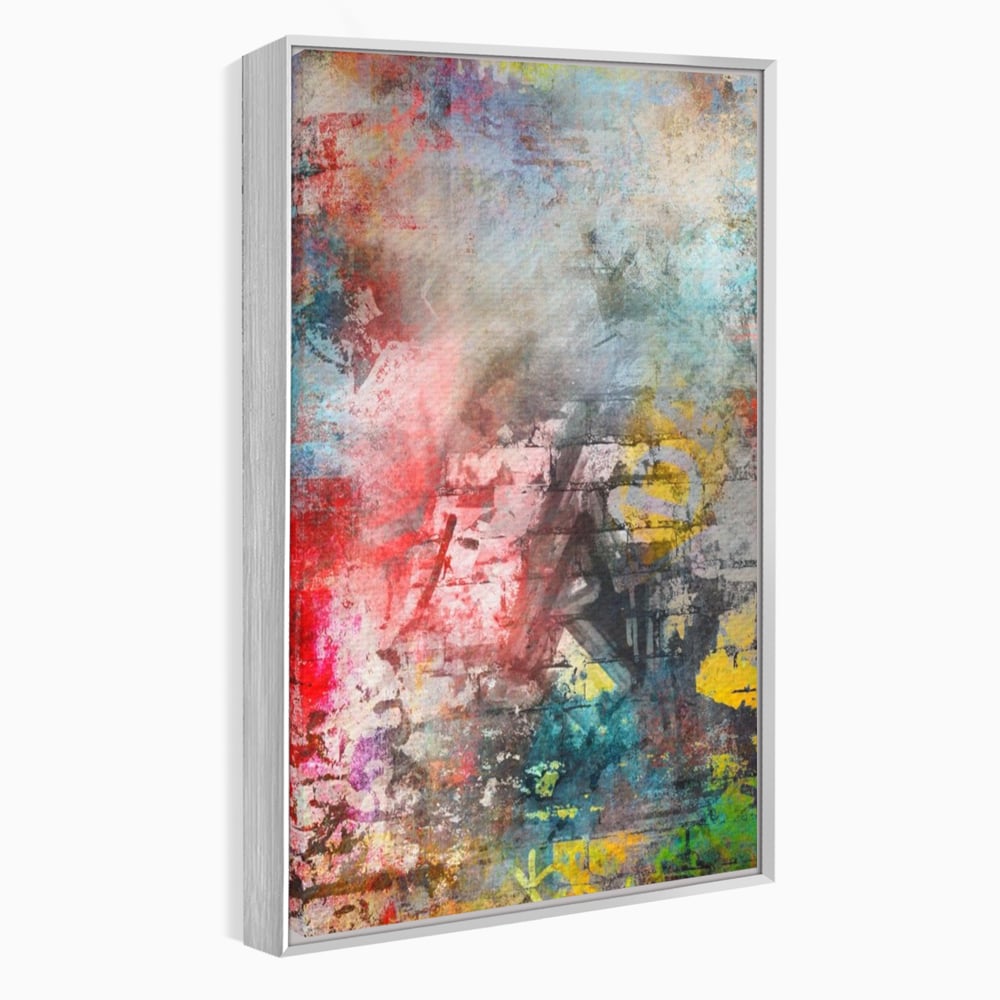 Tablou Canvas Premium LuxCanva® A1093, Perete Colorat , Arta Abstracta, Culoare, Culori Vibrante