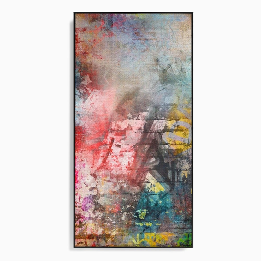 Tablou Canvas Premium LuxCanva® A1093, Perete Colorat , Arta Abstracta, Culoare, Culori Vibrante