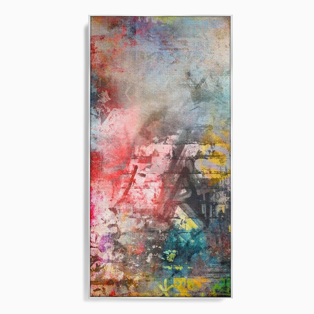 Tablou Canvas Premium LuxCanva® A1093, Perete Colorat , Arta Abstracta, Culoare, Culori Vibrante