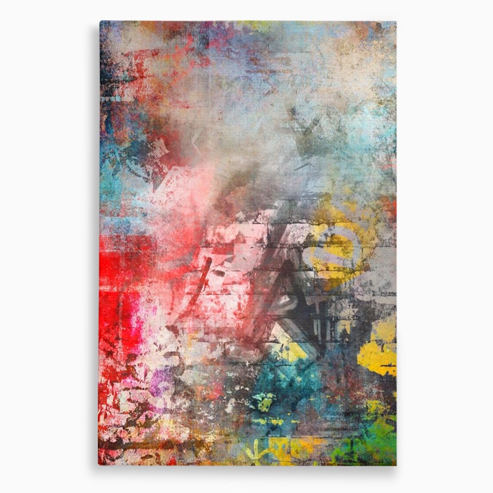 Tablou Canvas Premium LuxCanva® A1093, Perete Colorat , Arta Abstracta, Culoare, Culori Vibrante