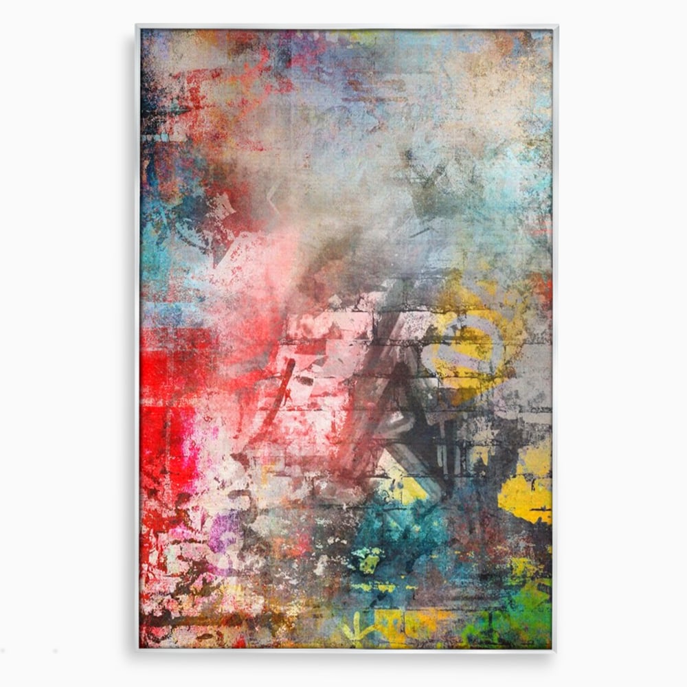 Tablou Canvas Premium LuxCanva® A1093, Perete Colorat , Arta Abstracta, Culoare, Culori Vibrante
