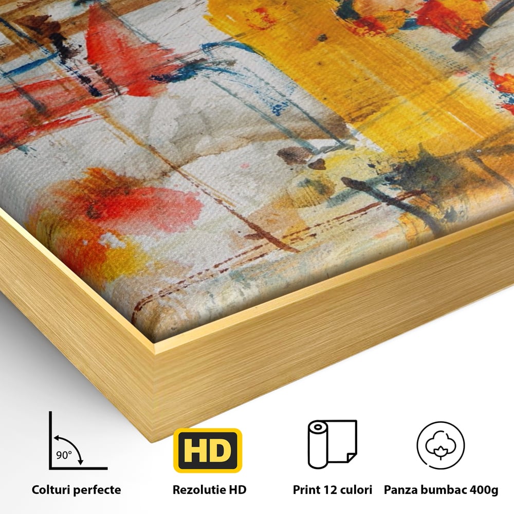 Tablou Canvas Premium LuxCanva® A1094, Dansul Culorilor , Arta Abstracta, Culoare, Pictura, Culori Vibrante