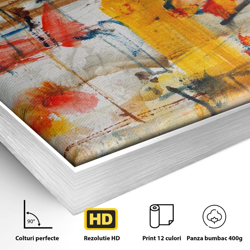 Tablou Canvas Premium LuxCanva® A1094, Dansul Culorilor , Arta Abstracta, Culoare, Pictura, Culori Vibrante