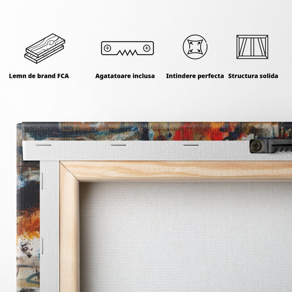 Tablou Canvas Premium LuxCanva® A1094, Dansul Culorilor , Arta Abstracta, Culoare, Pictura, Culori Vibrante