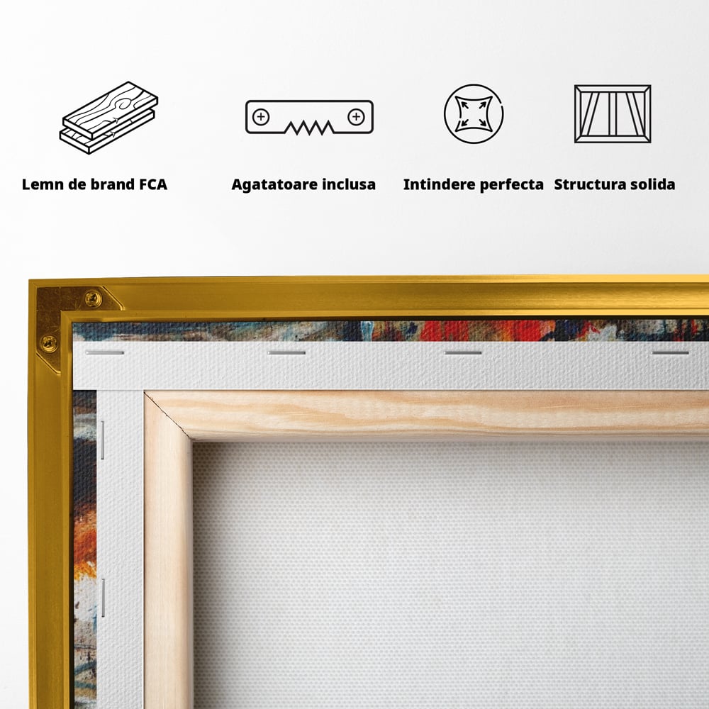 Tablou Canvas Premium LuxCanva® A1094, Dansul Culorilor , Arta Abstracta, Culoare, Pictura, Culori Vibrante