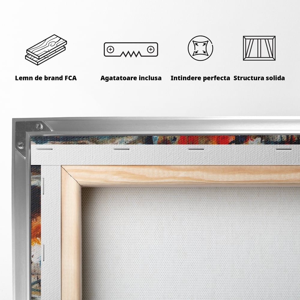 Tablou Canvas Premium LuxCanva® A1094, Dansul Culorilor , Arta Abstracta, Culoare, Pictura, Culori Vibrante