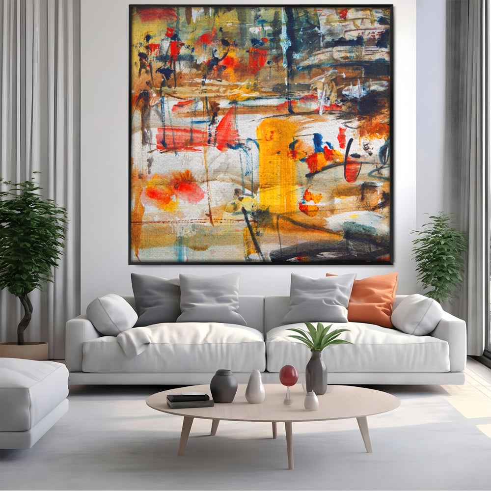 Tablou Canvas Premium LuxCanva® A1094, Dansul Culorilor , Arta Abstracta, Culoare, Pictura, Culori Vibrante