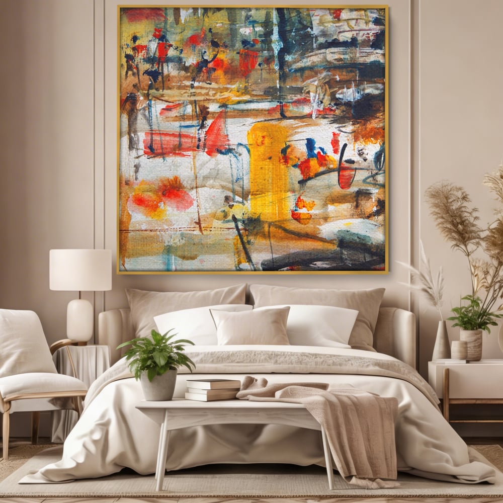 Tablou Canvas Premium LuxCanva® A1094, Dansul Culorilor , Arta Abstracta, Culoare, Pictura, Culori Vibrante