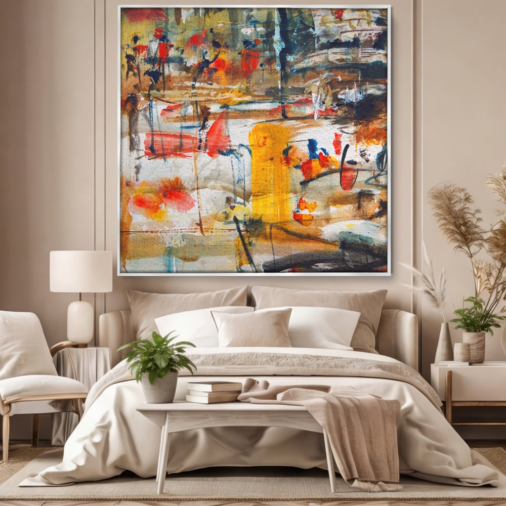 Tablou Canvas Premium LuxCanva® A1094, Dansul Culorilor , Arta Abstracta, Culoare, Pictura, Culori Vibrante