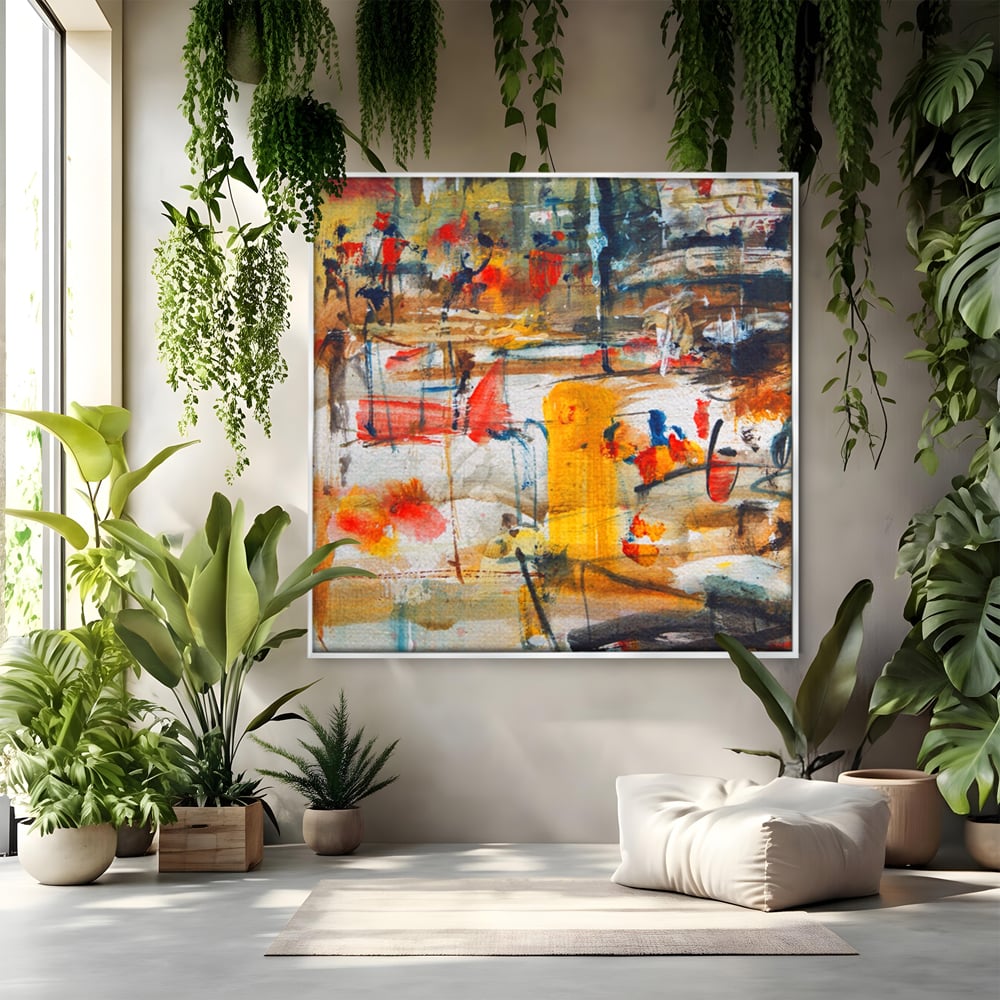 Tablou Canvas Premium LuxCanva® A1094, Dansul Culorilor , Arta Abstracta, Culoare, Pictura, Culori Vibrante