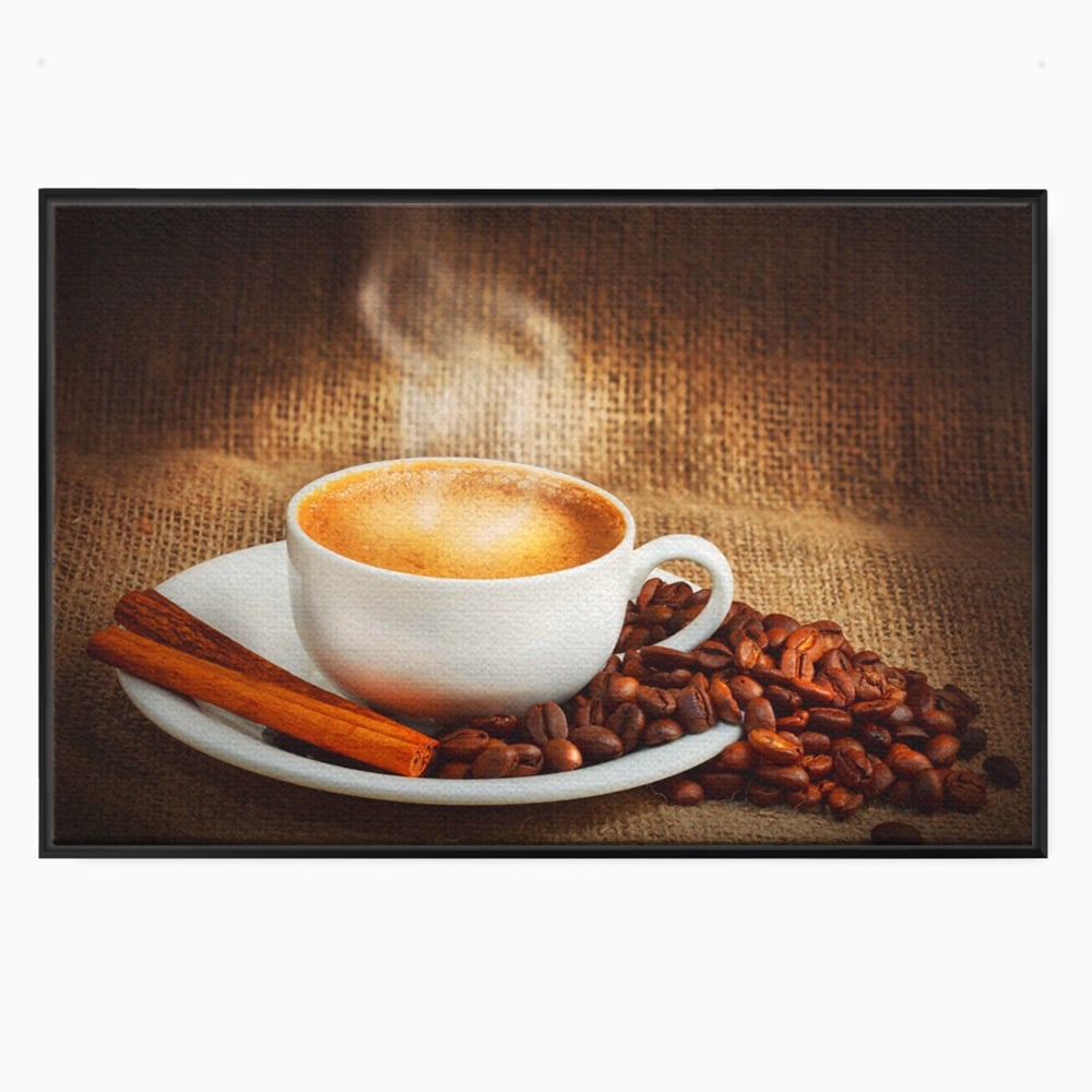 Tablou Canvas Premium LuxCanva® A1095, Aroma De Cafea , Scortisoara, Cappuccino, Boabe De Cafea, Culori Vibrante