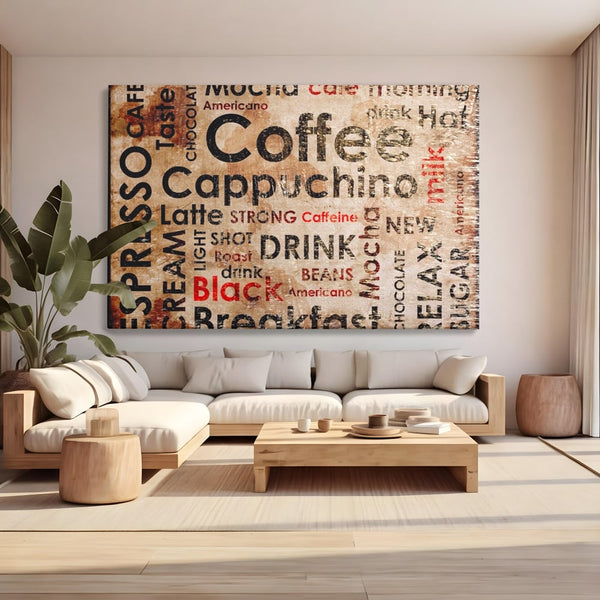 Tablou Canvas Premium LuxCanva® A1098, Espresso , Drink, Cafea, Relax, Culori Vibrante