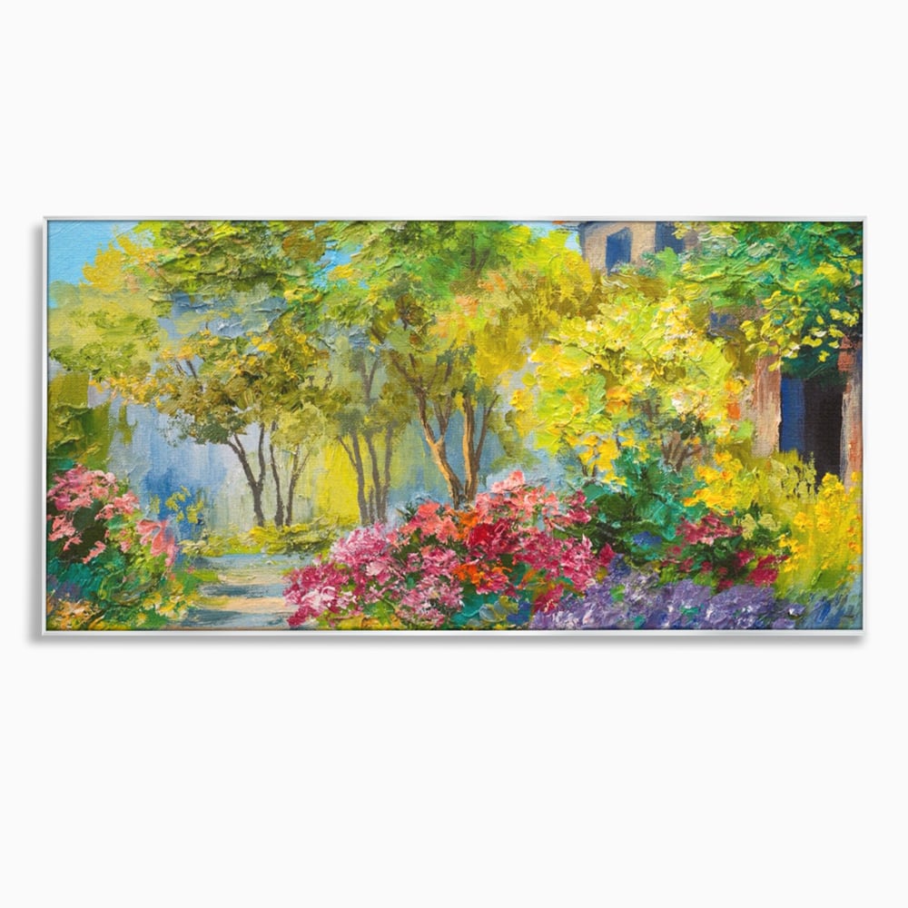 Tablou Canvas Premium LuxCanva® A1108, Vara In Padure , Peisaj, Natura, Flori, Copaci, Culori Vibrante