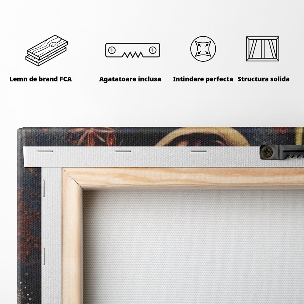 Leinwand Wandkunst Leinwand Wandkunst Premium LuxCanva® A1112, Kaffee Kunst, Kaffeegeschmack, Löffel, Kaffeebohne, lebendige Farben