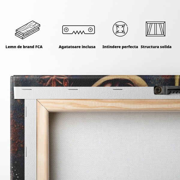 Leinwand Wandkunst Leinwand Wandkunst Premium LuxCanva® A1112, Kaffee Kunst, Kaffeegeschmack, Löffel, Kaffeebohne, lebendige Farben