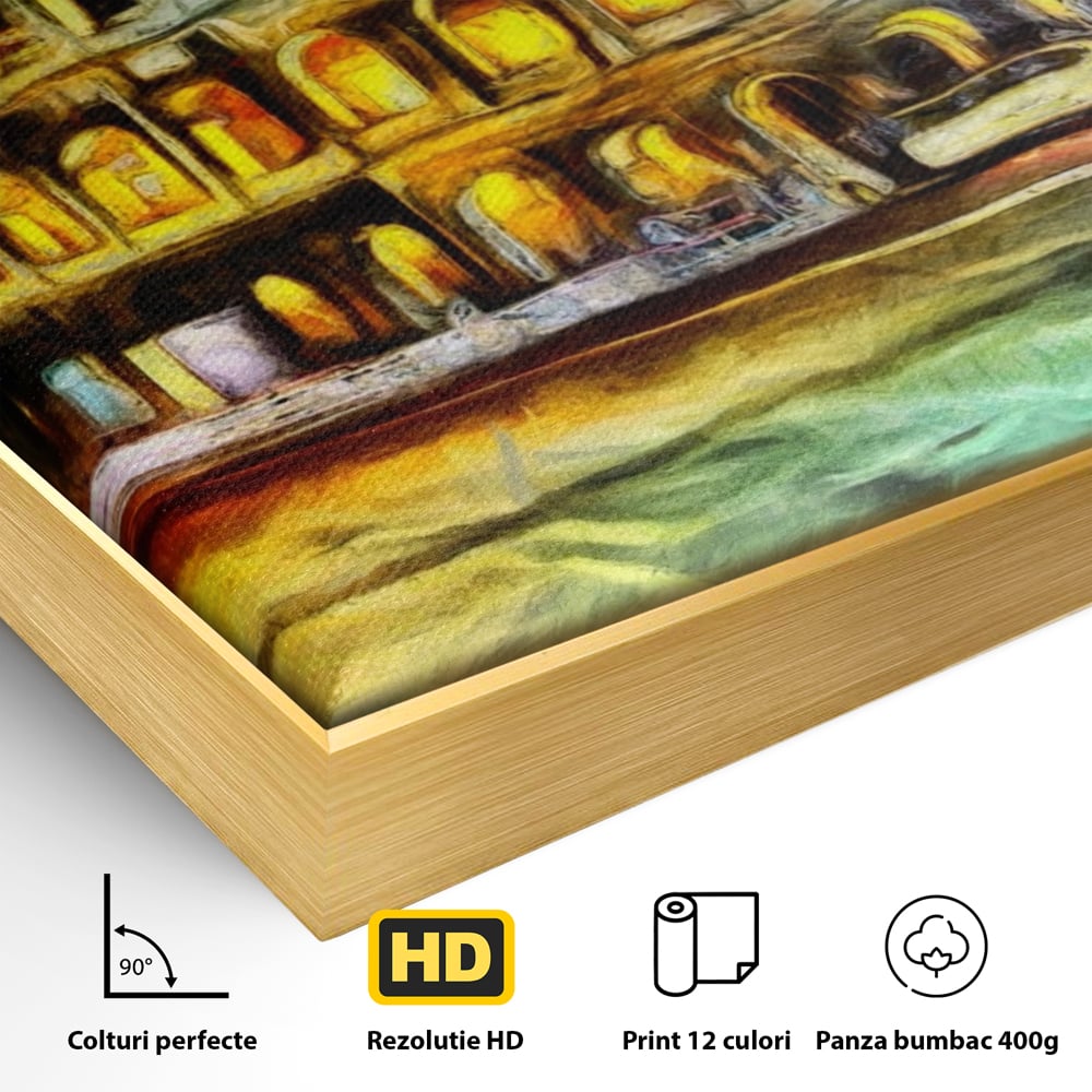Tablou Canvas Premium LuxCanva® A1113, Colosseum , Roma, Monument Istoric, Amfiteatru, Culori Vibrante