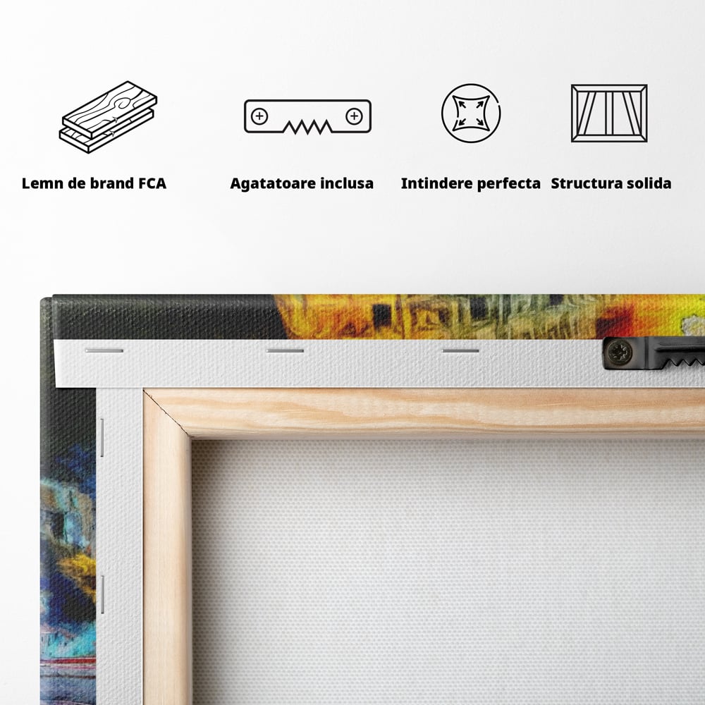 Tablou Canvas Premium LuxCanva® A1113, Colosseum , Roma, Monument Istoric, Amfiteatru, Culori Vibrante