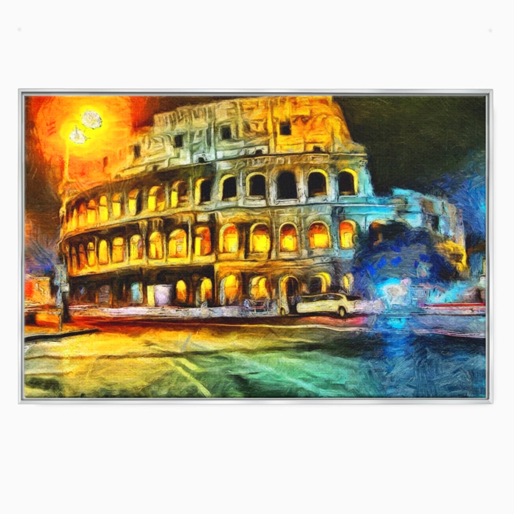 Tablou Canvas Premium LuxCanva® A1113, Colosseum , Roma, Monument Istoric, Amfiteatru, Culori Vibrante