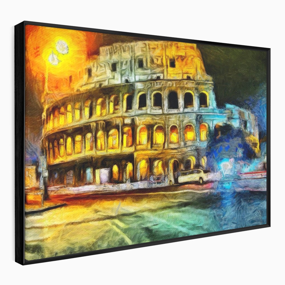 Tablou Canvas Premium LuxCanva® A1113, Colosseum , Roma, Monument Istoric, Amfiteatru, Culori Vibrante