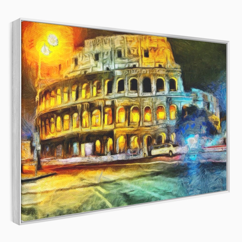 Tablou Canvas Premium LuxCanva® A1113, Colosseum , Roma, Monument Istoric, Amfiteatru, Culori Vibrante