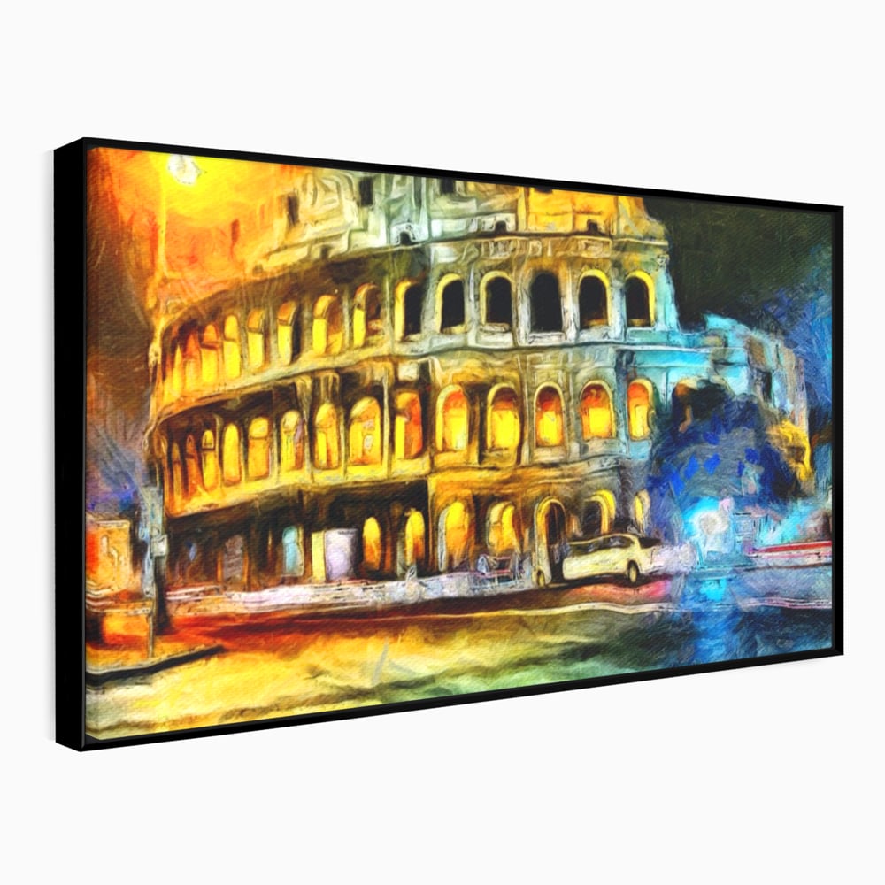 Tablou Canvas Premium LuxCanva® A1113, Colosseum , Roma, Monument Istoric, Amfiteatru, Culori Vibrante