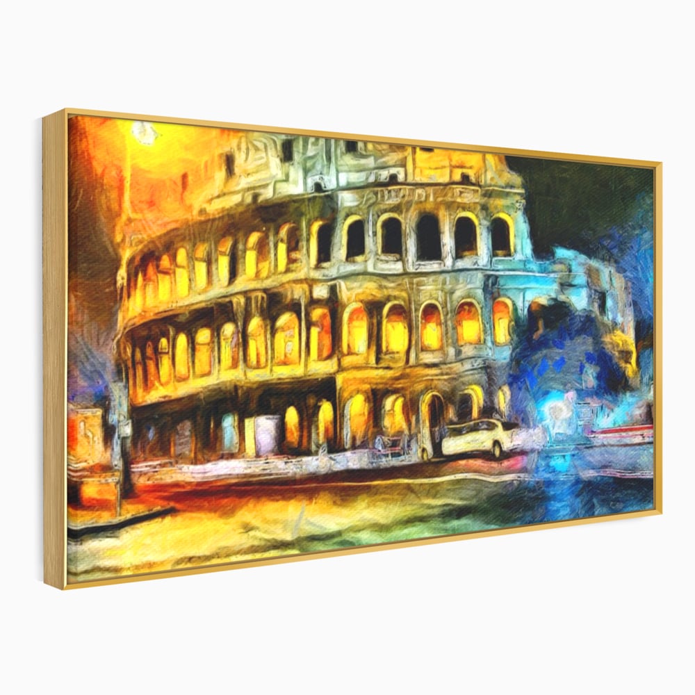 Tablou Canvas Premium LuxCanva® A1113, Colosseum , Roma, Monument Istoric, Amfiteatru, Culori Vibrante