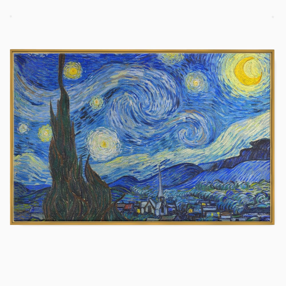 Tablou Canvas Premium LuxCanva® A1116, Noapte Instelata , Vincent van Gogh, Arta, Pictura, Culori Vibrante