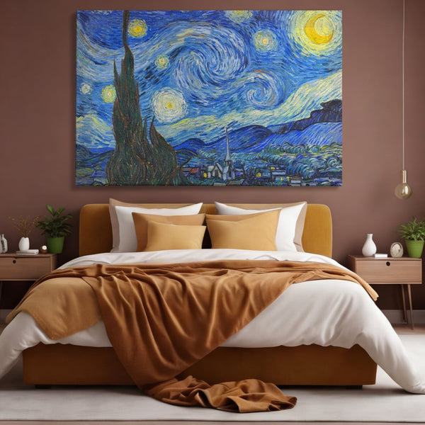 Tablou Canvas Premium LuxCanva® A1116, Noapte Instelata , Vincent van Gogh, Arta, Pictura, Culori Vibrante