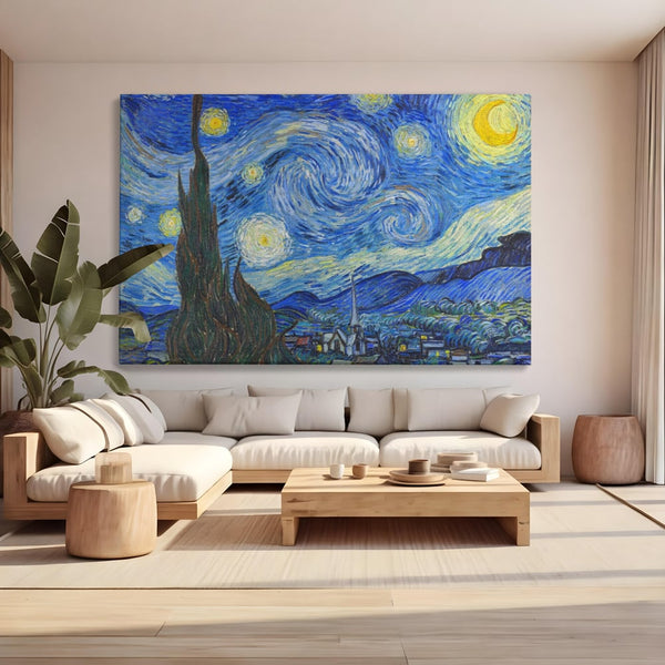 Tablou Canvas Premium LuxCanva® A1116, Noapte Instelata , Vincent van Gogh, Arta, Pictura, Culori Vibrante