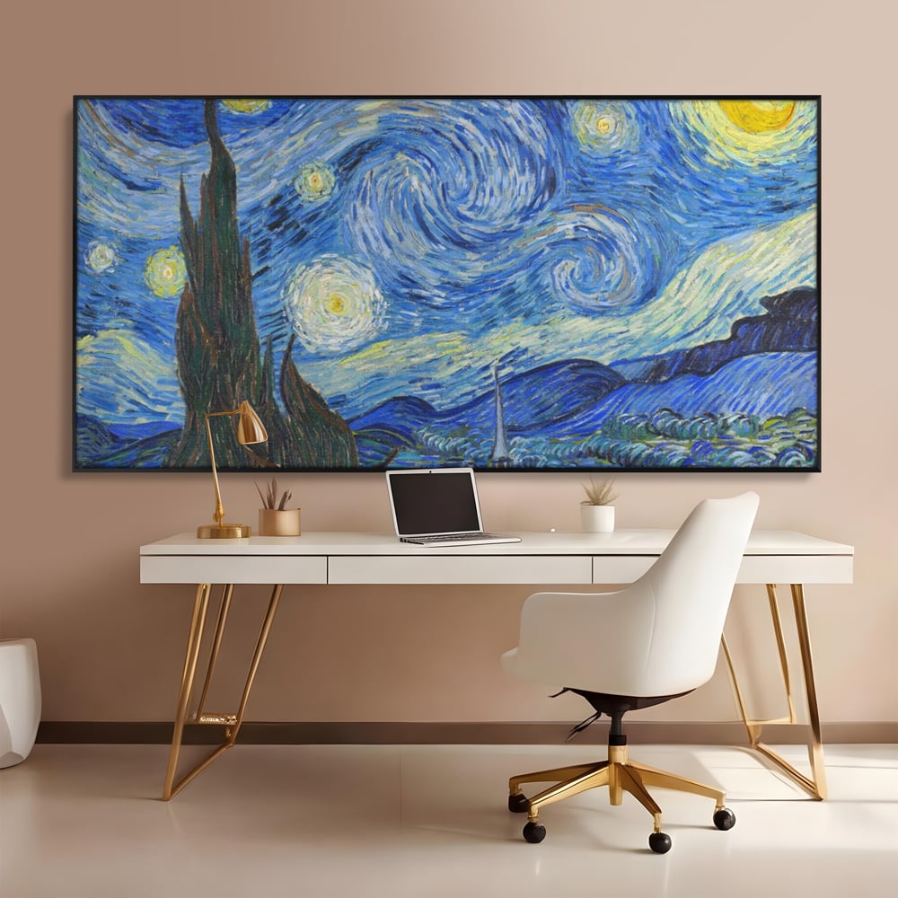 Tablou Canvas Premium LuxCanva® A1116, Noapte Instelata , Vincent van Gogh, Arta, Pictura, Culori Vibrante
