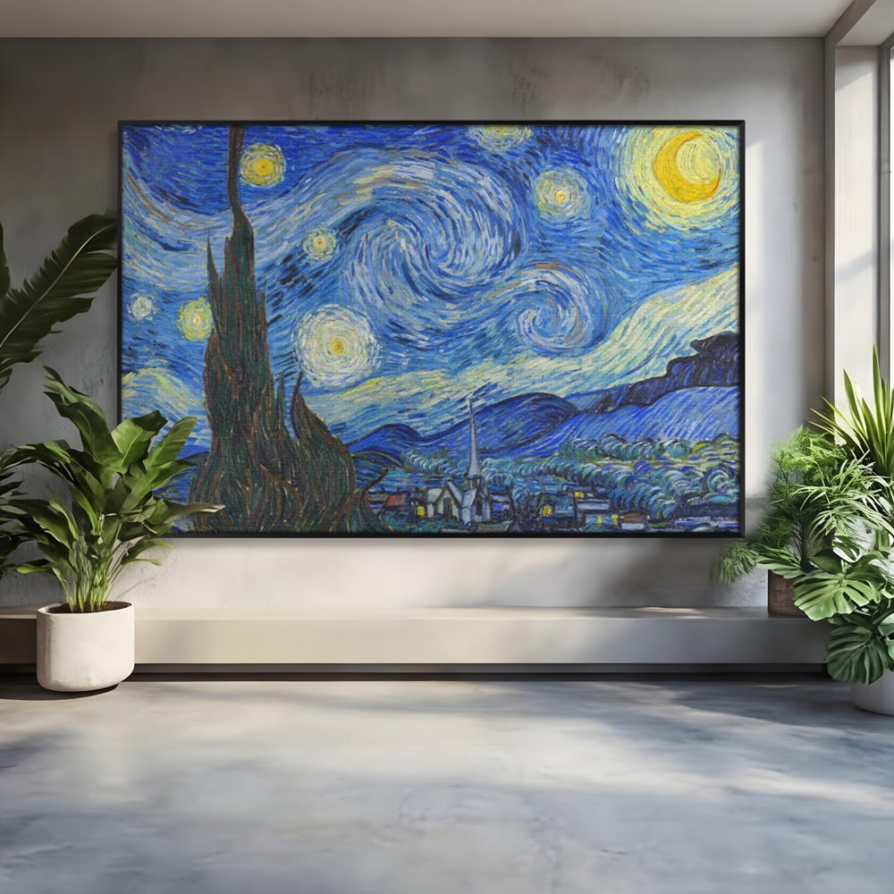 Tablou Canvas Premium LuxCanva® A1116, Noapte Instelata , Vincent van Gogh, Arta, Pictura, Culori Vibrante