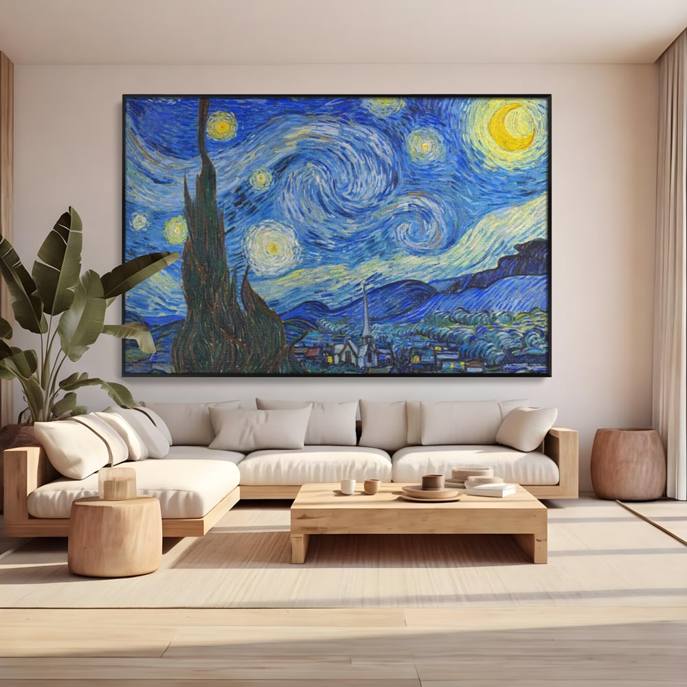 Tablou Canvas Premium LuxCanva® A1116, Noapte Instelata , Vincent van Gogh, Arta, Pictura, Culori Vibrante