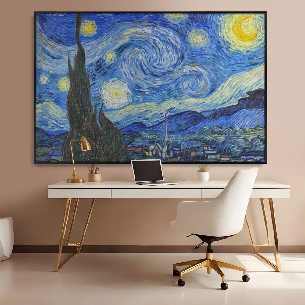 Tablou Canvas Premium LuxCanva® A1116, Noapte Instelata , Vincent van Gogh, Arta, Pictura, Culori Vibrante
