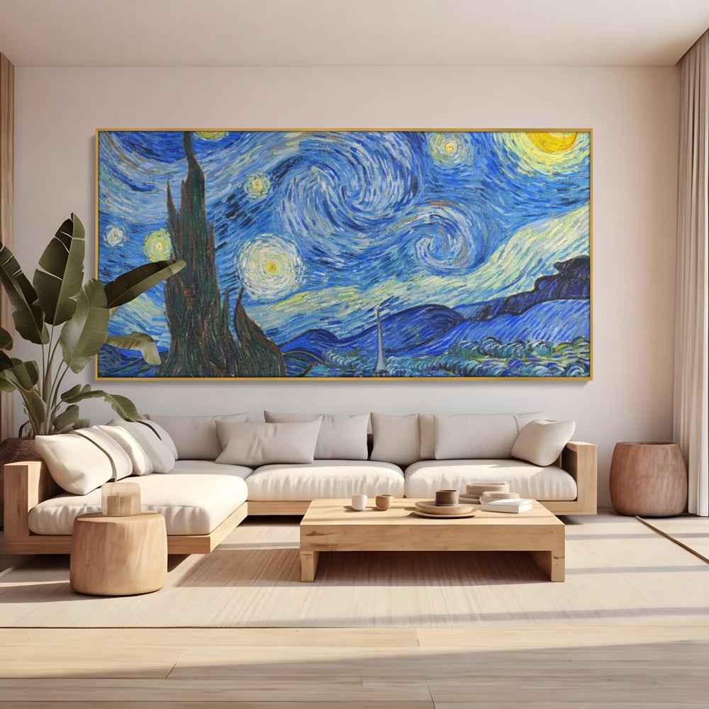 Tablou Canvas Premium LuxCanva® A1116, Noapte Instelata , Vincent van Gogh, Arta, Pictura, Culori Vibrante