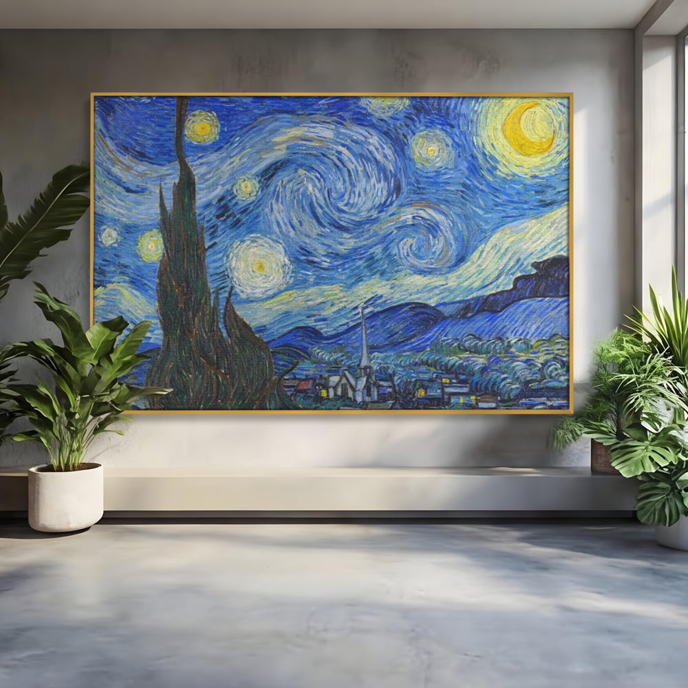 Tablou Canvas Premium LuxCanva® A1116, Noapte Instelata , Vincent van Gogh, Arta, Pictura, Culori Vibrante