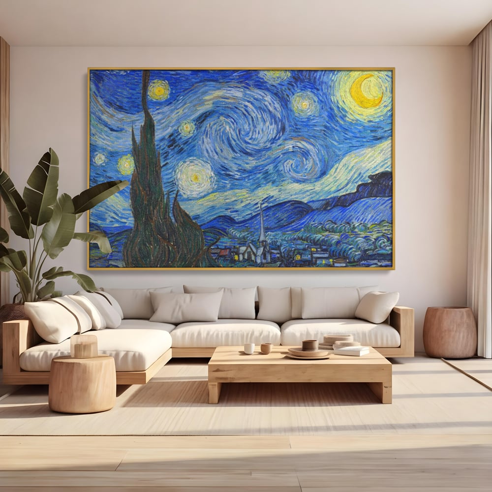 Tablou Canvas Premium LuxCanva® A1116, Noapte Instelata , Vincent van Gogh, Arta, Pictura, Culori Vibrante