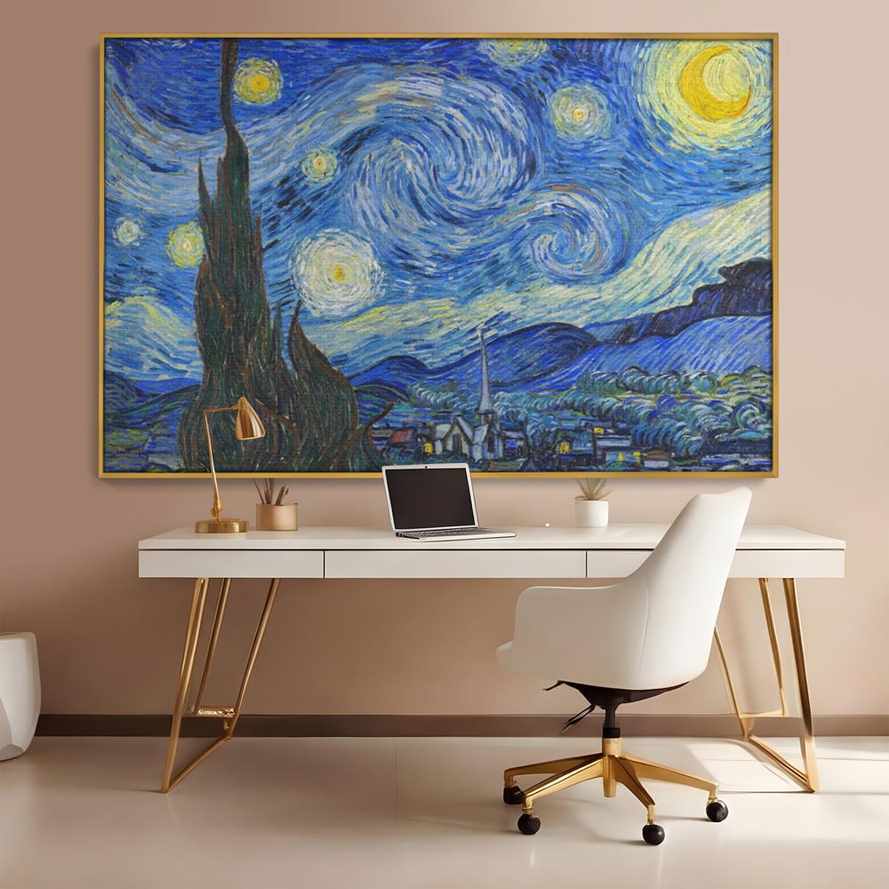 Tablou Canvas Premium LuxCanva® A1116, Noapte Instelata , Vincent van Gogh, Arta, Pictura, Culori Vibrante