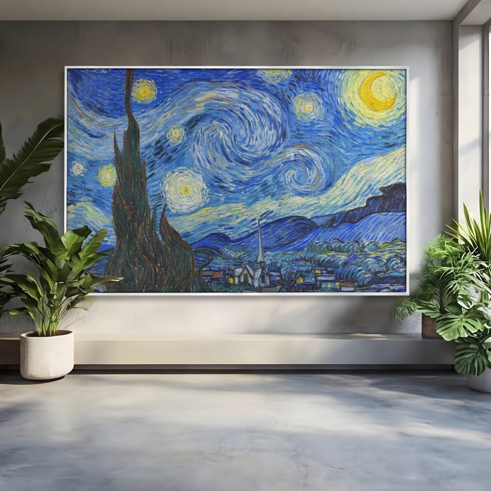 Tablou Canvas Premium LuxCanva® A1116, Noapte Instelata , Vincent van Gogh, Arta, Pictura, Culori Vibrante