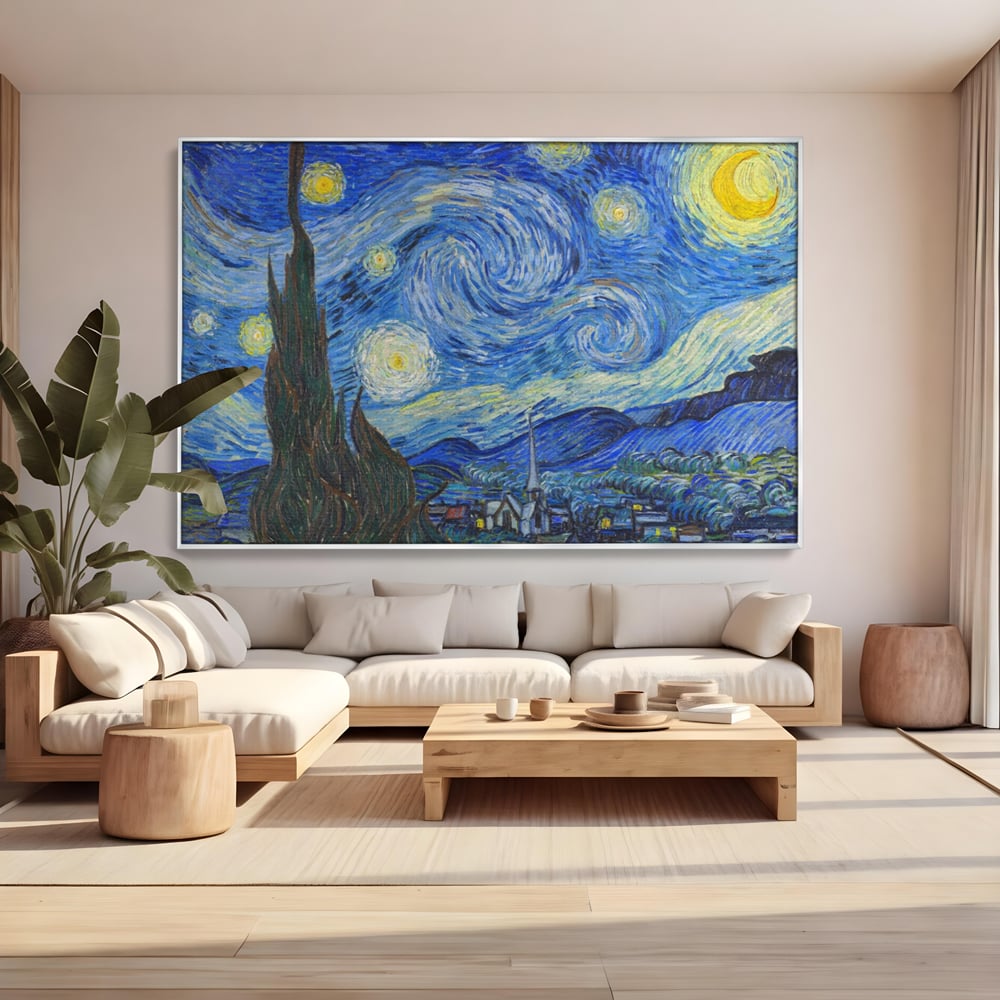 Tablou Canvas Premium LuxCanva® A1116, Noapte Instelata , Vincent van Gogh, Arta, Pictura, Culori Vibrante
