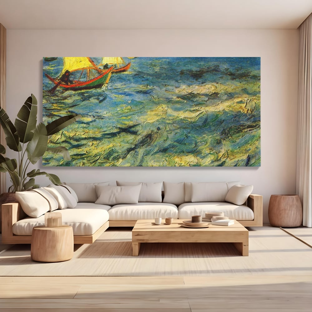 Tablou Canvas Premium LuxCanva® A1117, Marea , Vincent van Gogh, Arta, Pictura, Culori Vibrante