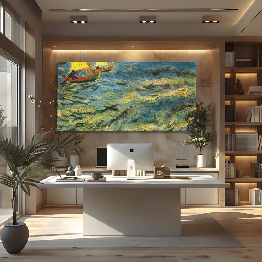 Tablou Canvas Premium LuxCanva® A1117, Marea , Vincent van Gogh, Arta, Pictura, Culori Vibrante